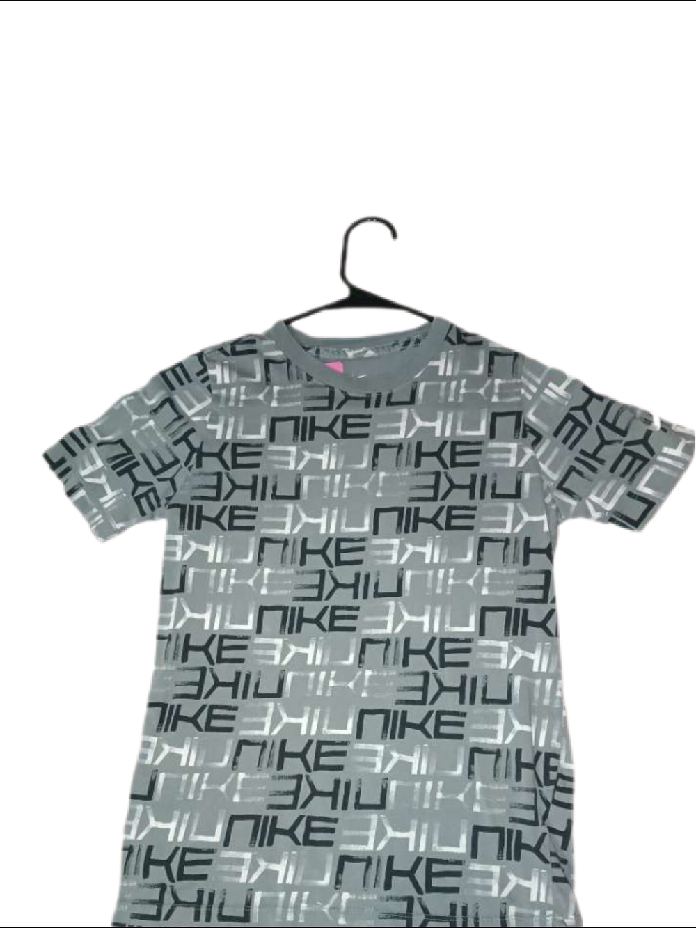 Nike Gray Allover Logo Tee for Kids